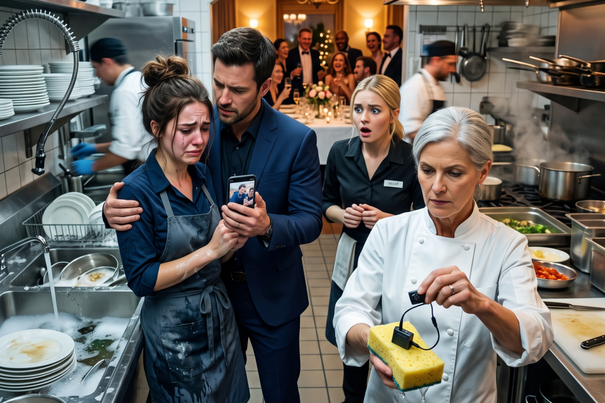 I Returned Early With a Diamond Bracelet and Found My Wife Washing Dishes for My Family’s Dinner Party While They Spent My Bonus The side door was unlocked
