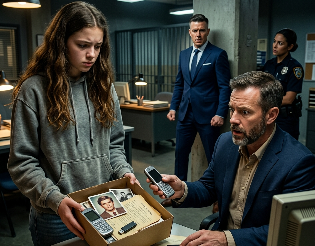 The Stepmother Kicked Her Stepdaughter Out at Midnight — Four Days Later, the Girl Walked Into a Police Station With a Box That Got Her Father Arrested
