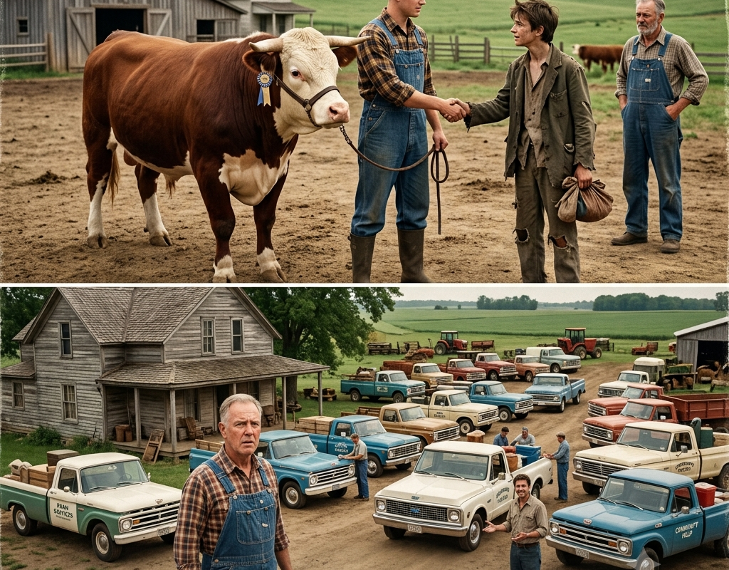 He Sold His Best Bull to Help a Homeless Teen…31 Years Later, 40 Service Trucks Arrived
