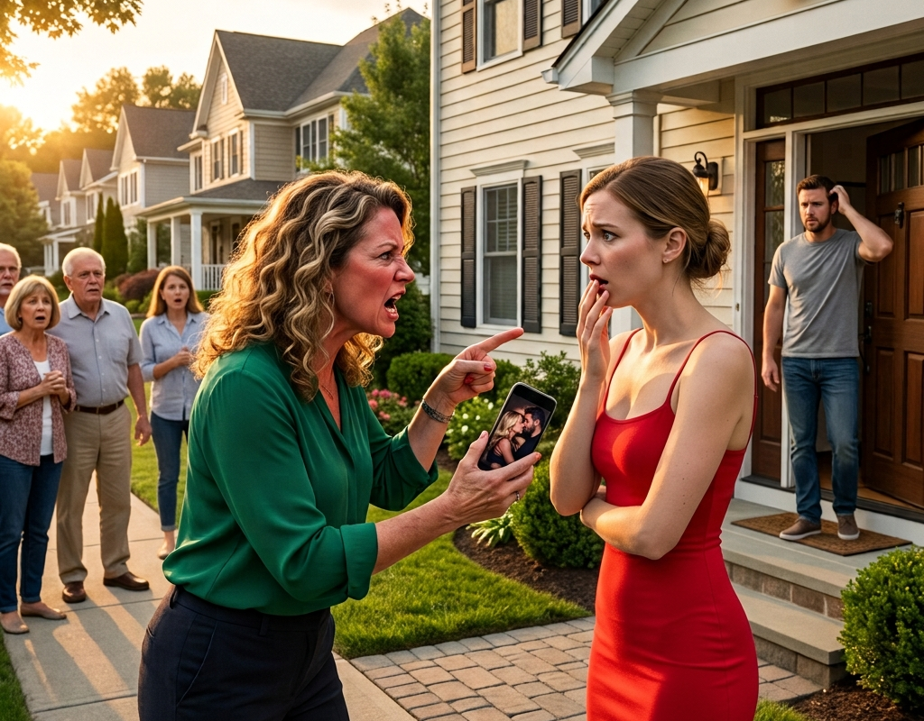 My Neighbor Slapped Me in Front of the Entire Street and Accused Me of Sleeping With Her Husband — Then My Security Camera Exposed the Shocking Truth