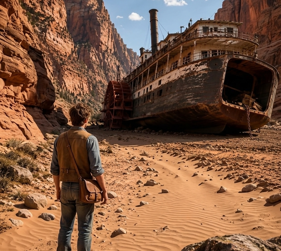 the cast-off girl who bought a steamship stranded in the desert and found the captain’s hidden fortune that no one in saltwash was meant to forget
