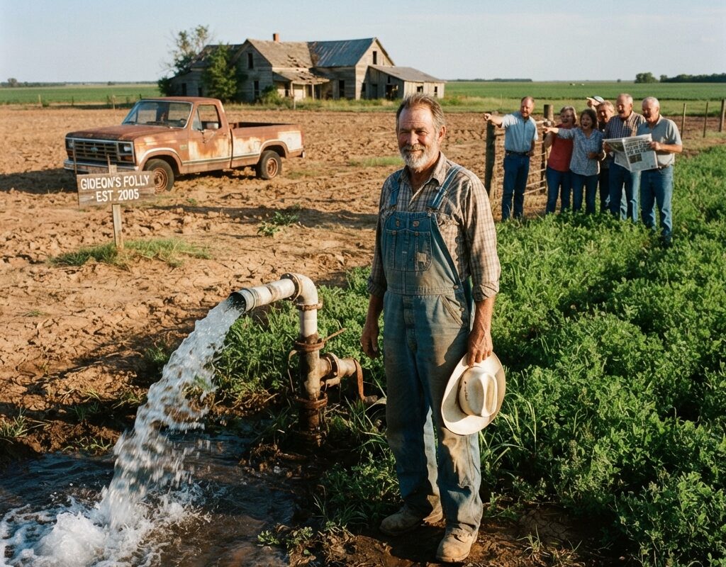 the county laughed when tom gideon bought the dead farm for back taxes, but nineteen years of silence were hiding water under the clay