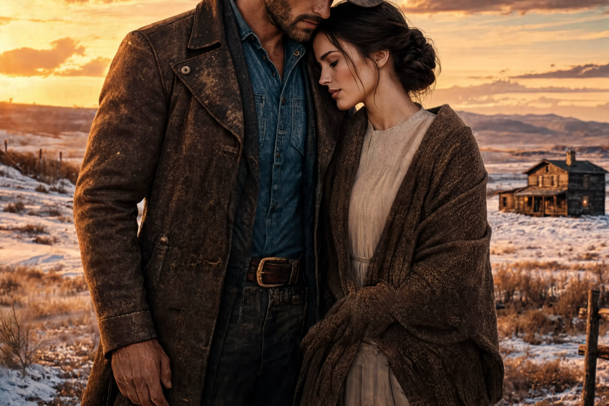 “By winter, my son will be growing inside you,” the giant cowboy swore to the lonely widow, never knowing the heartbreaking truth that she could never have children