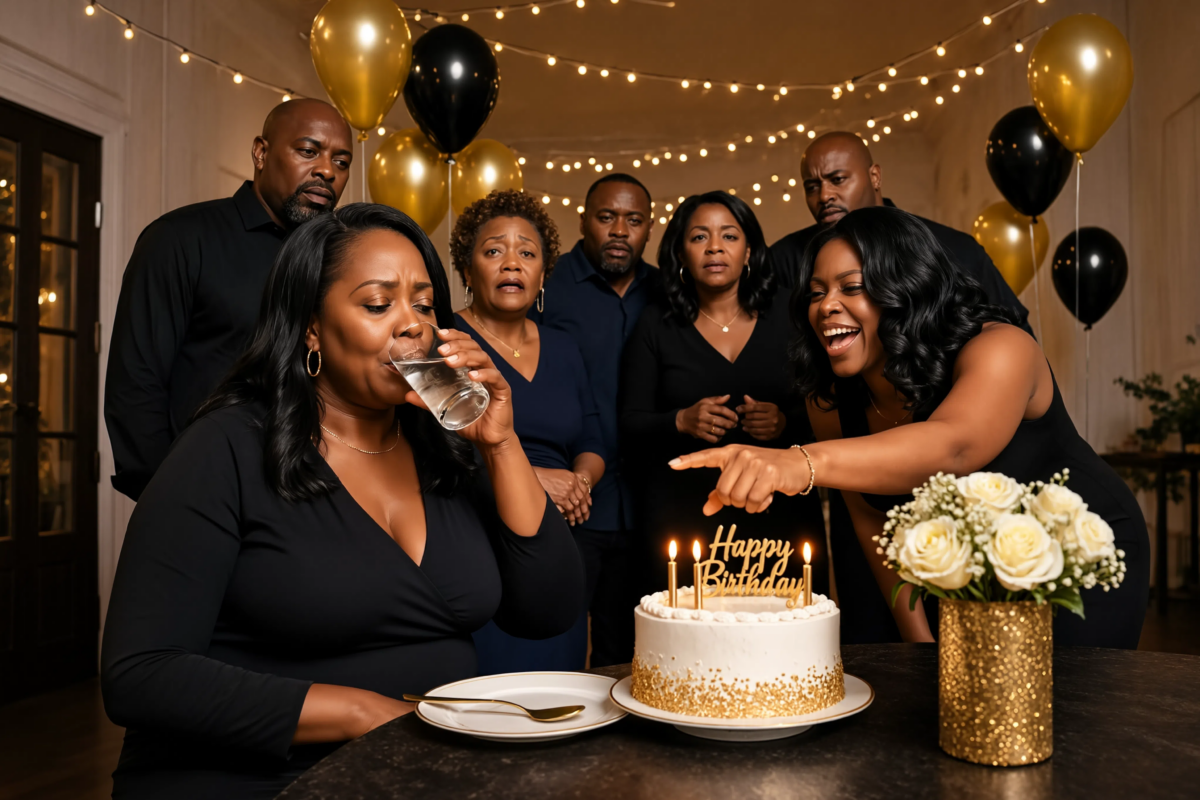 At my birthday party, my sister-in-law mocked the cake as something a first-grader could make, but I calmly took a sip of water and revealed, “There’s one thing you don’t know—I didn’t make that cake”