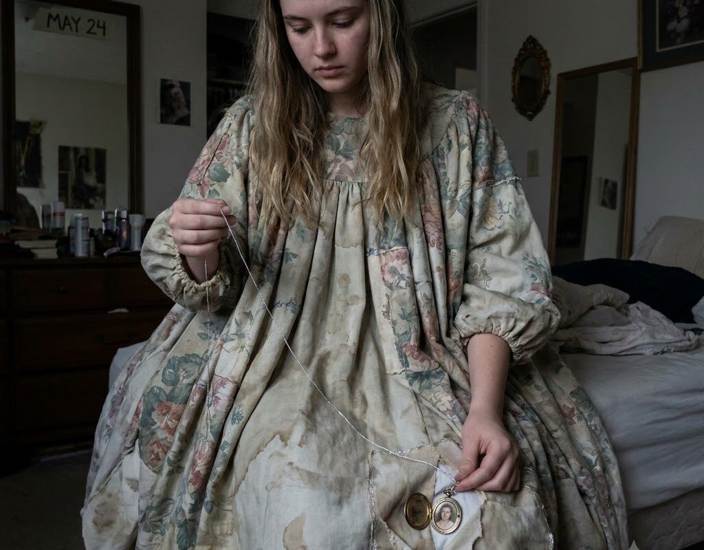 They laughed at the ugly dress my stepmother made me wear to prom… then one loose silver stitch revealed it had been sewn from something that belonged to my late mother