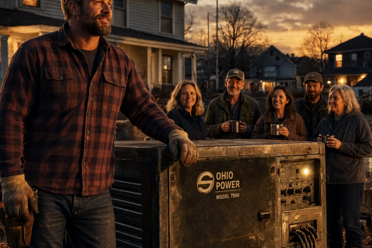 A jobless electrician in rural Ohio was called crazy for investing everything in an old industrial generator and hundreds of gallons of diesel… then the biggest storm in years struck, and his “useless” purchase became the town’s only lifeline