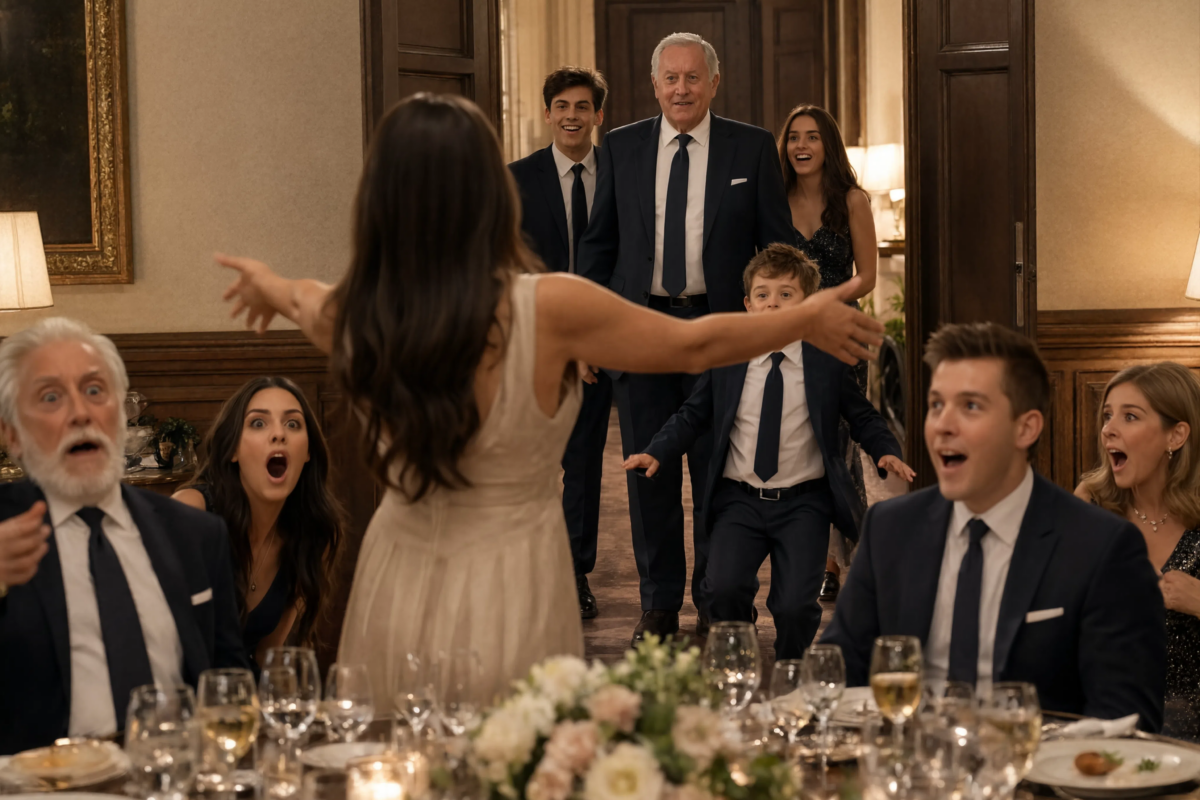 My husband humiliated me in front of his entire family, calling me a disgrace, while his daughter joined in and branded me a “useless freeloader”… then the town’s most respected man walked in with his three children, and all three ran straight to me