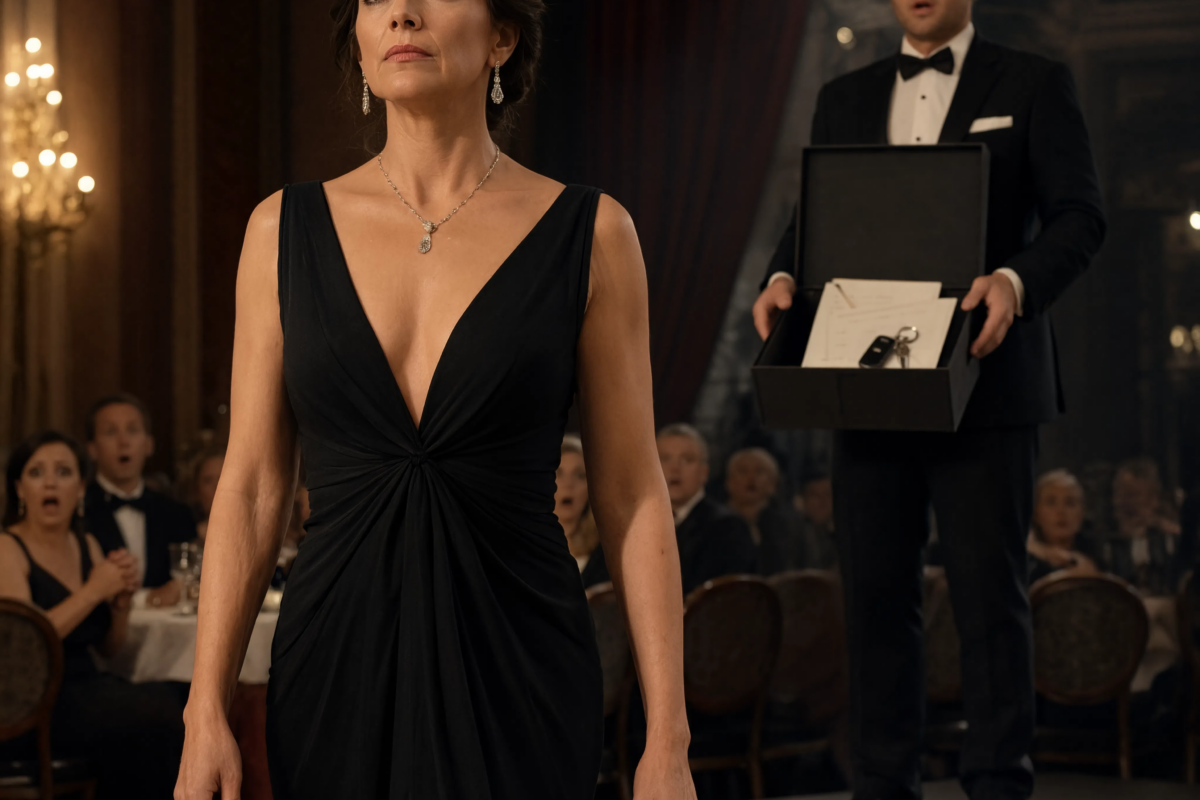 My husband humiliated me on stage in front of everyone… so I handed him a gift box containing the car keys, the registration in my name, and divorce papers already filed with the court. I walked away as he was forced to explain how he’d lost our house and joint accounts
